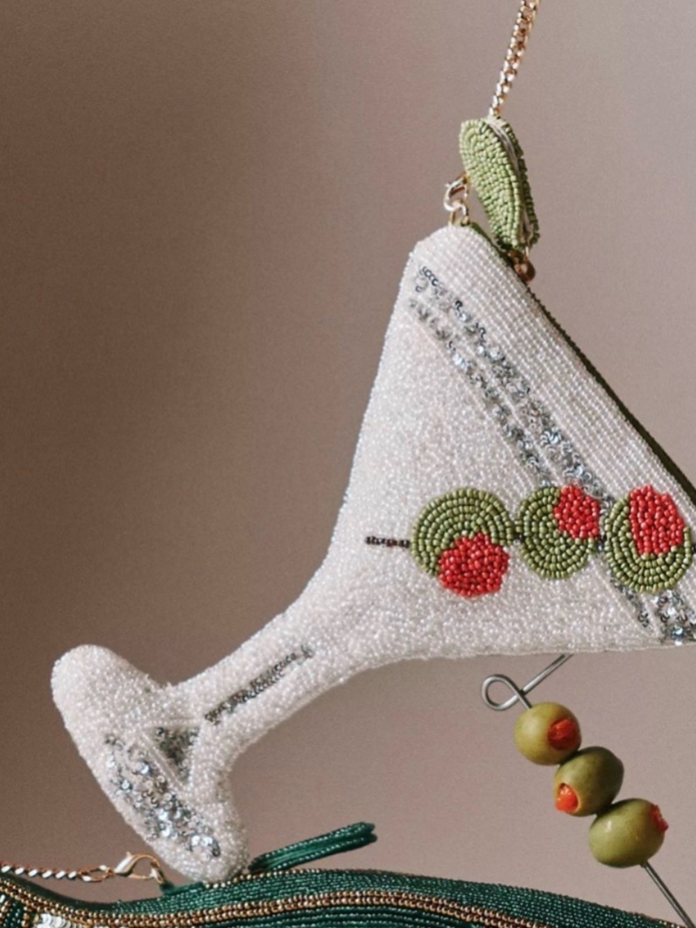 Anthropologie Beaded Martini Purse
